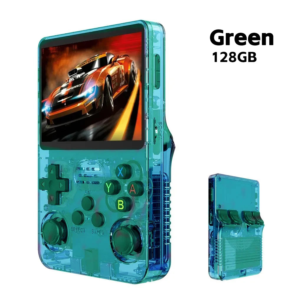 New R36S Retro Handheld Video Game Console System 3.5-Inch IPS Screen Portable Pocket Video Player 128GB 20000+ Games Boy Gifts